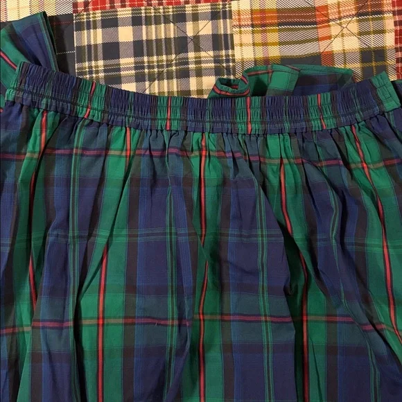 J. Crew Asymmetrical Plaid Skirt in Navy and Emerald - Picture 6 of 6